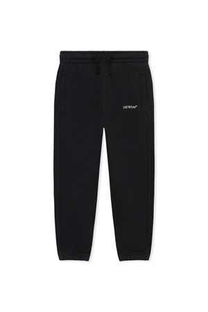 black cotton trousers OFF WHITE KIDS | OBCH001S26FLE001001